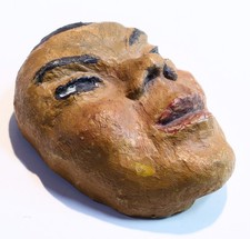Oriental Face Handcrafted Folk Art Mask 5.5”