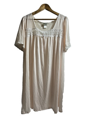 Amanda Stewart Intimates Women s Gown Size 2X In A Pink Peachy Knee Length