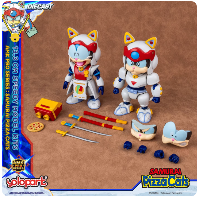In Stock YOLOPARK 13.3cm Samurai Pizza Cats AMK PRO Series Speedy