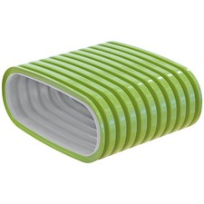 117x52mm x 25m Semi Rigid Radial MVHR Ducting Anti Bacterial and Static BlauFast