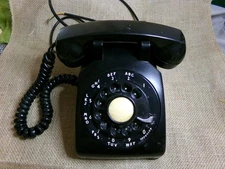 Vintage Bell System C/D 500 manufact 1-56 Rotary Desk Telephone Black not tested