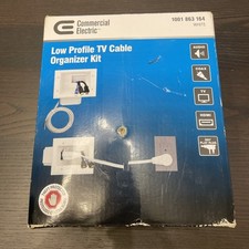 Commercial Electric TV Cable Organizer Kit, Low Profile New 1001 863 164 white