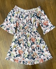 Lulus Women's Dress Off The Shoulder Floral Poolside Lightweight Beach Resort