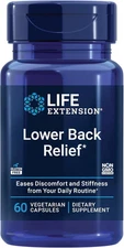 Life Extension Lower Back Relief - 60 Vegetarian Capsules - 08/2027 Expiration