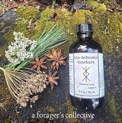 biodefender tincture , shikimic acid , herbal extract , flu assistance , 4 oz