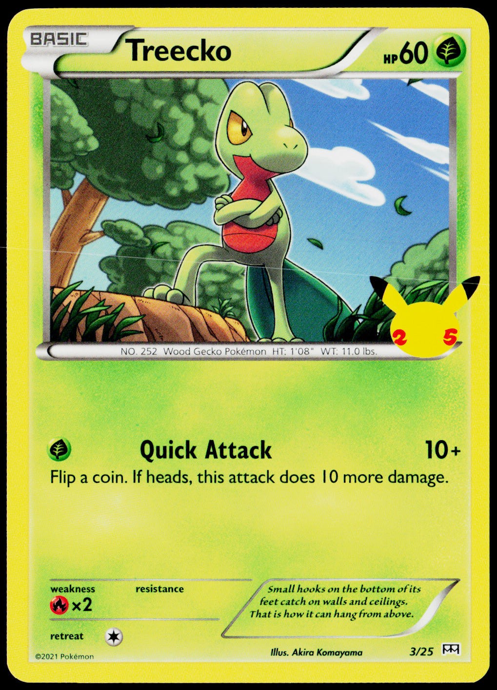 Treecko 003/025 McDonald's 25th Anniversary Promos NM