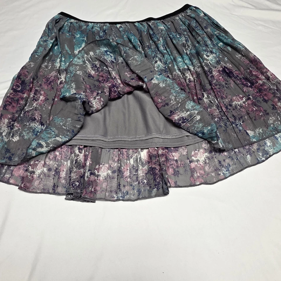 Falda corta vintage para jóvenes talla XL cintura elástica en capas fangosa Foto 3 de 4