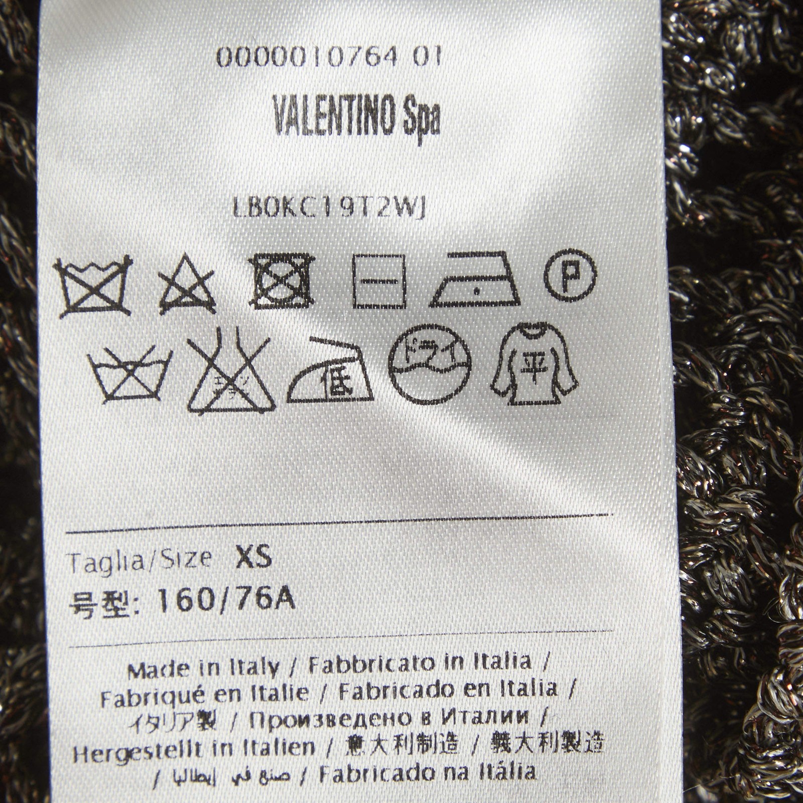 Valentino Metallic Crochet Knit Jumper XS thumbnail 5