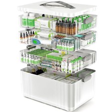 ARSTPEOE 4-Tier Medicine Organizer - Portable Medicine Cabinet with Handle