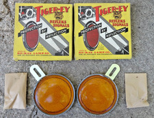 Nos Tiger-ey Reflectors Amber Original Do-ray Pair Vintage Accessory Car Truck Nos Tiger-ey Reflectors Amber Original Do-ray Pair Vintage Accessory Car Truck