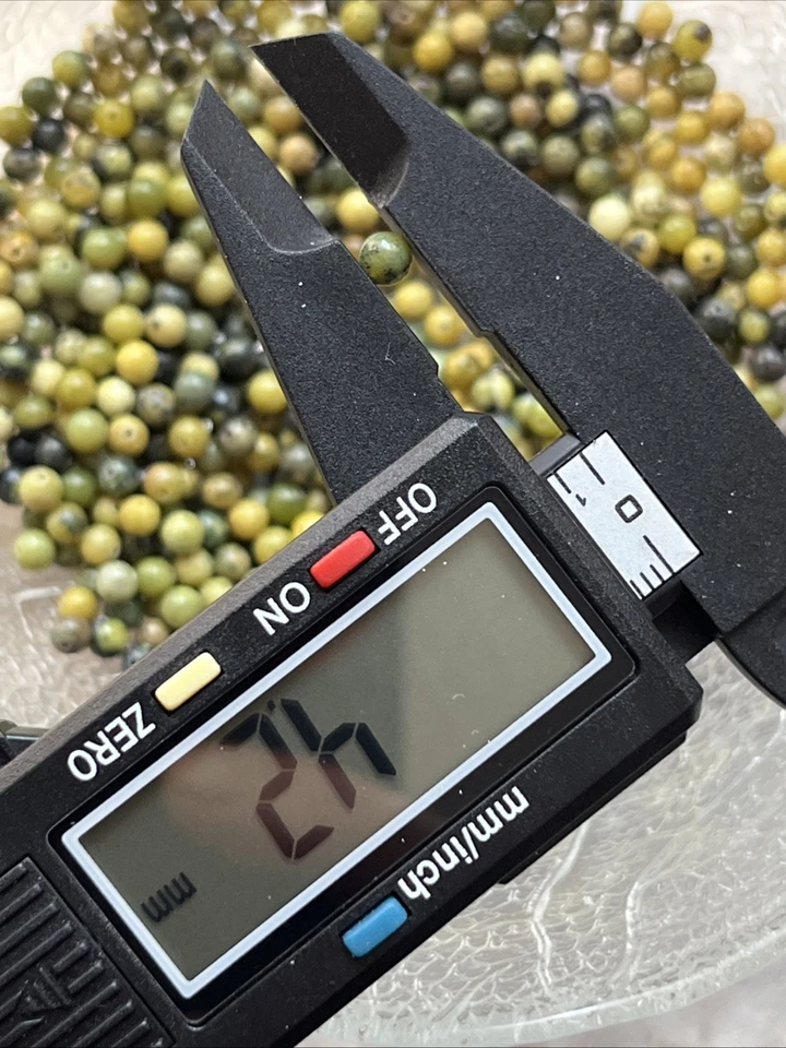 Grüner Nephrit Perlen Mit Loch Rund 100 Stk 3-4 mm Edelstein Heilstein Kristall - Bild 4 von 4