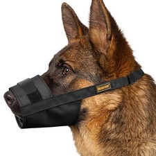 Adjustable Dog Muzzle, Fabric Medium Large Dog Muzzle Anti Biting Soft St...