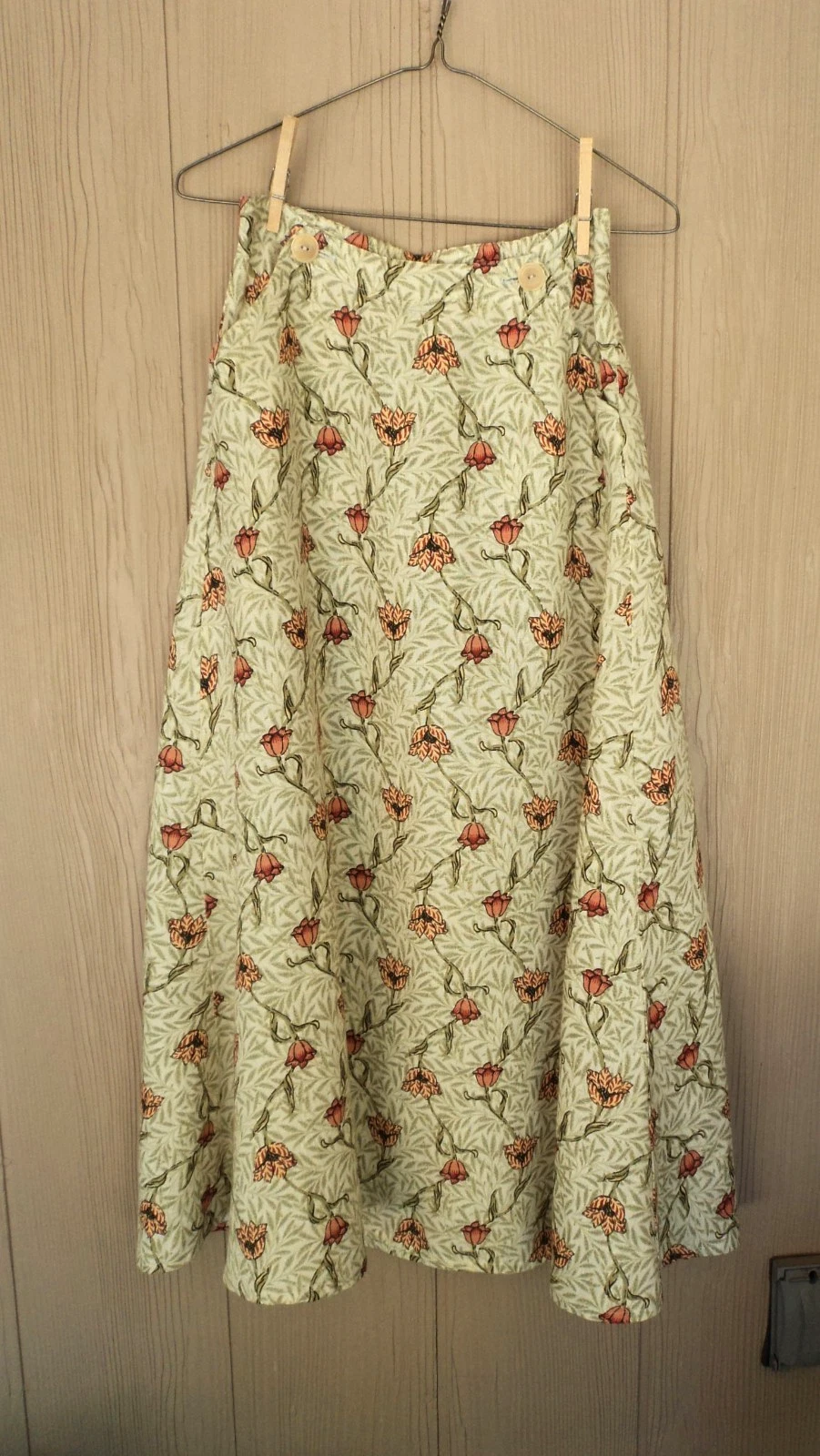 FLAX 100% Linen Skirt Women's Petite Floral Maxi