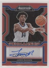 2022 Panini Prizm Draft Picks College Penmanship Red /199 Jared Rhoden Auto 0z3c