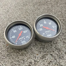 Autometer 3422 3471 Sport-Comp Oil Vac Pressure Gauges Set 2-5/8" Mechanical USA