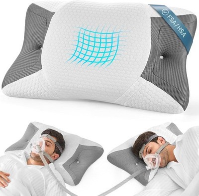 CPAP Pillow Side Sleeping HSA/FSA Sleep Apnea Memory Foam Pillow All CPAP Masks
