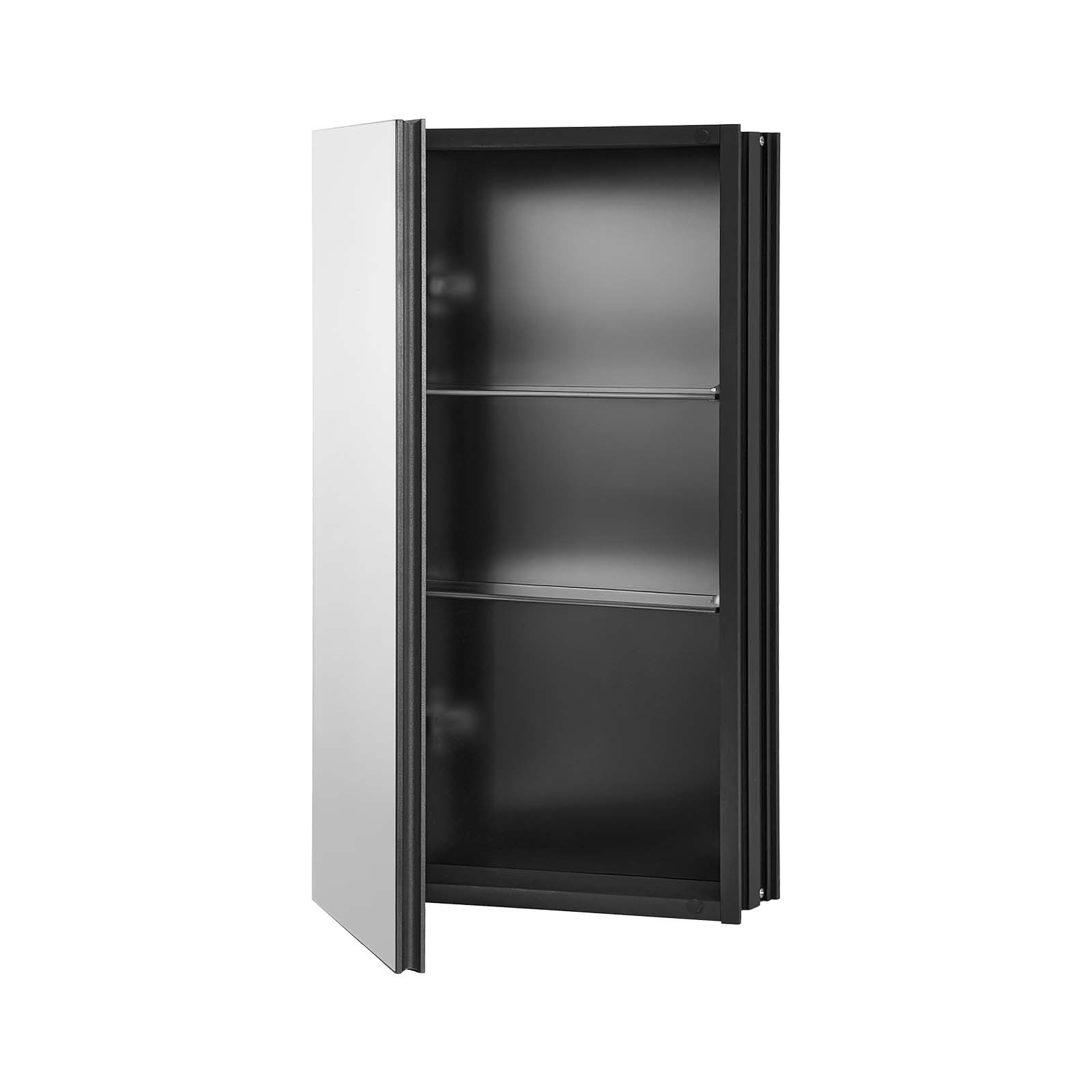 Armoire à pharmacie 355 x 610 mm à étagères réglables et grand miroir