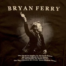 Bryan Ferry : Limbo Tour (2019) MENS T-shirt - EXTRA LARGE ( XL) : Roxy Music