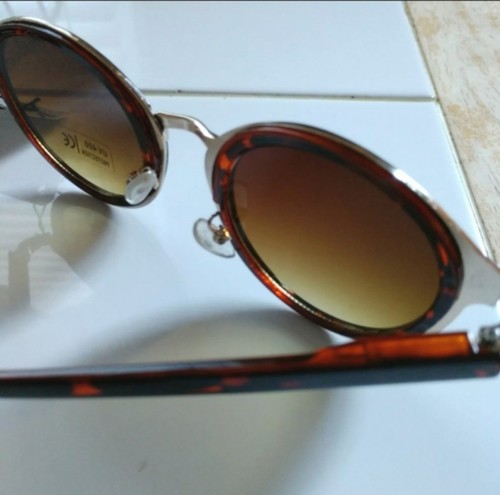 Bijoux Terner Round Tortoise Shell Sunglasses Goldtone Frame NWT - Picture 3 of 4