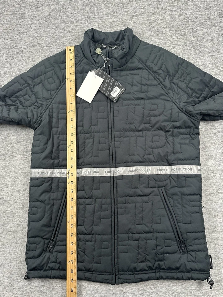 DC x FTP Jacket Mens Medium Black Anecdote Insulator Full Zip Packable Snow NEW - Image 4 of 4
