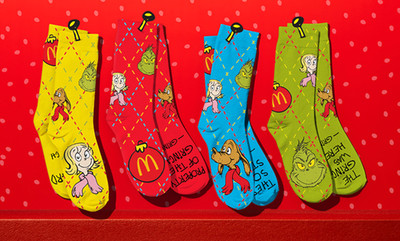NEW, SEALED McDonalds Grinch Socks, SELECT YOUR DESIRED COLOR - LIMITED EDITION!