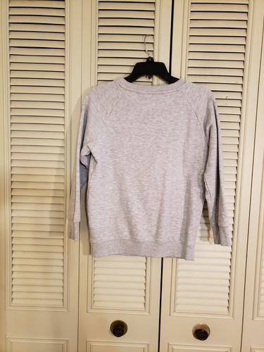 CHAMPION-Girls-XL- Sweatshirt-Gray w/Pink Logo-Pullover-Authentic Atheletic Wear - Picture 4 of 5