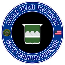 Cold War Veteran 80th Training Division Bumper Sticker Military Vinyl Decal 5"