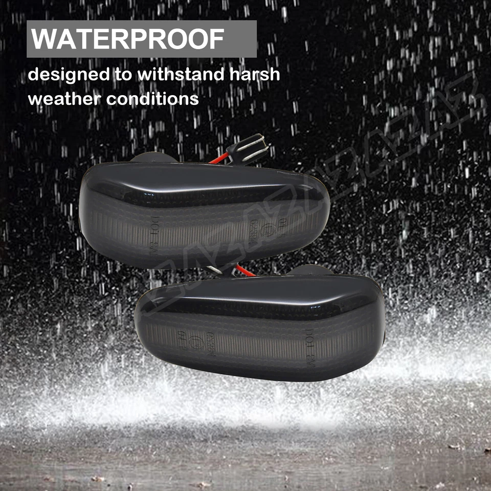 Sequential Front Amber LED Side Marker Light For Dodge Sprinter 2003-2006 Smoked Foto 4 de 4