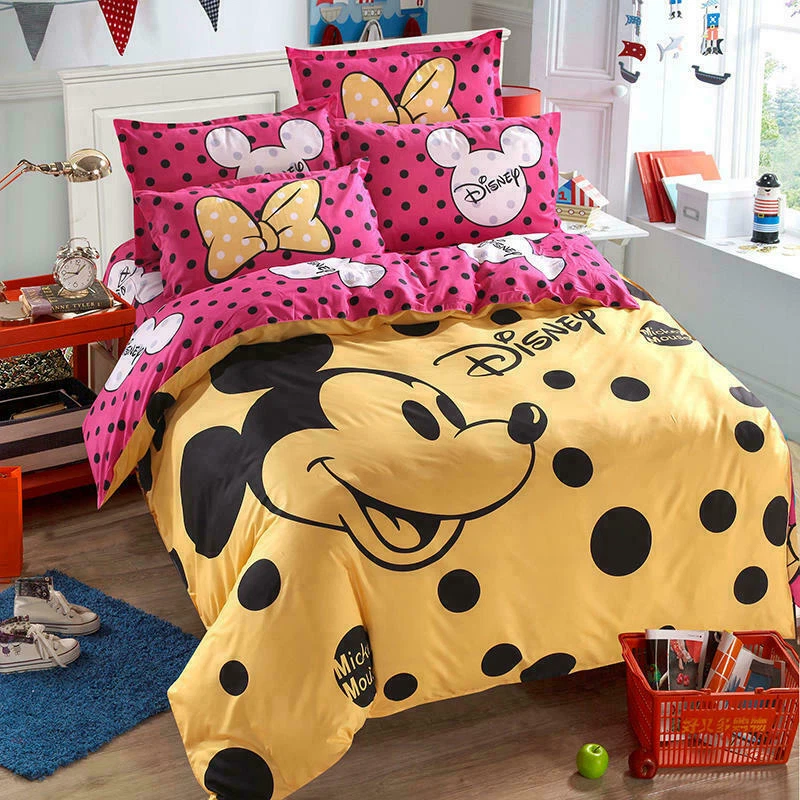 Mickey and minnie queen bed set cheap