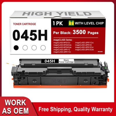 Compatible 045H Black Toner for Canon MF632 MF634 LBP612Cdw (1-Pack)