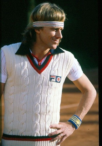 FILA Vintage 1990’s Boris Becker Style Tennis Shirt Top Sz D50 US M/L - Picture 6 of 15