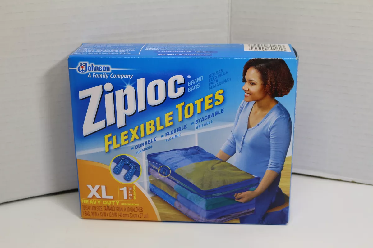 Ziploc XL Flexible STORAGE TOTE 10 Gallon EXTRA LARGE Durable