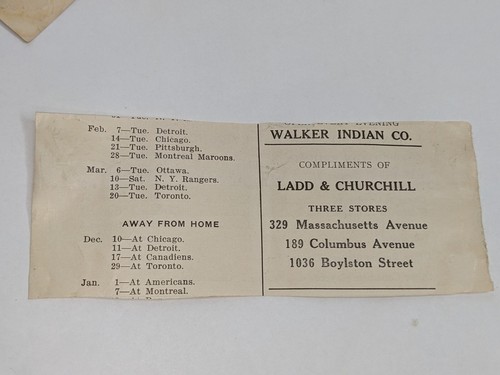1927 Boston Bruins Program, Arena, Front Page - Pre-Garden - RARE 1927-28 Season - Picture 13 of 16