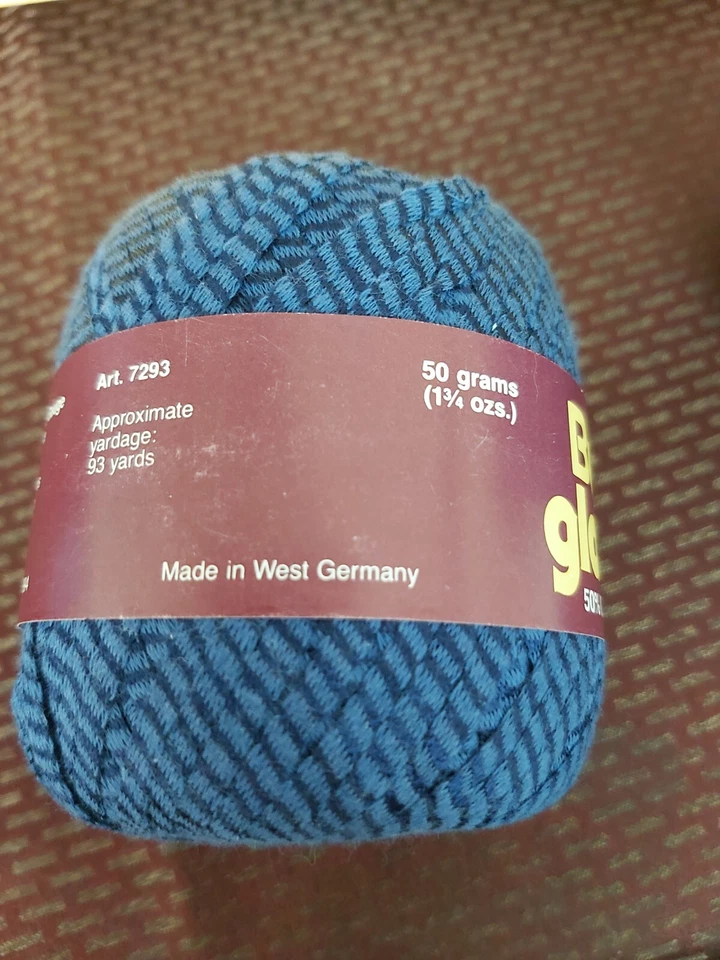 3 Bucilla Glamour Yarn Color 0018 Blue 50% Cotton 50% Viscose 93 Yards Ea 1 Open - Image 3 of 4