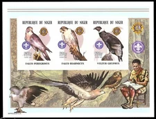 NIGER 1084i - Boys Scouts and Birds of Prey "Souvenir Sheet" (pb55024)