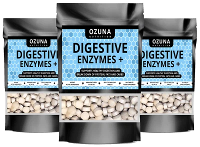 OZUNA NUTRITION BLOATED STOMACH RELIEF TABLETS FOR MEN WOMEN CAPSULES DIGESTION GAS BLOATING IBS