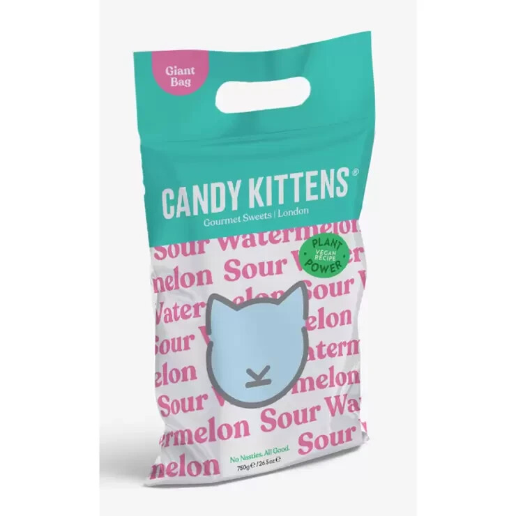 Candy Kittens Sour Watermelon Juice Gourmet Sweet Fruit Chewy Gummies Pack 750g