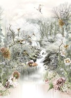 Natur Schlafzimmer Wandbild Dekor Tapete 254X184Cm Groß Weiß Japanisch Garten