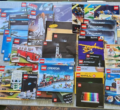 Lego Instruction Manual Book Lot 40+ Mixed Creator Technic Architecture Read