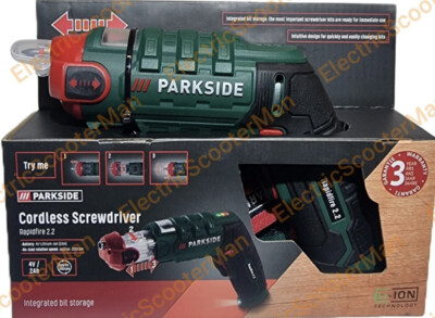 Parkside 4V Cordless Screwdriver With Integrated Bit Storage LED  