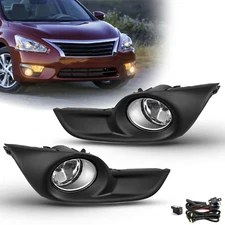 Fog Lights Assembly for 2013 2014 2015 Nissan Altima Sedan with Switch&Wiring