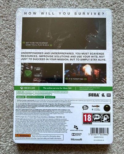 Alien Isolation EVAC Steelbook Edition - Microsoft Xbox 360 - New and sealed - Picture 2 of 6