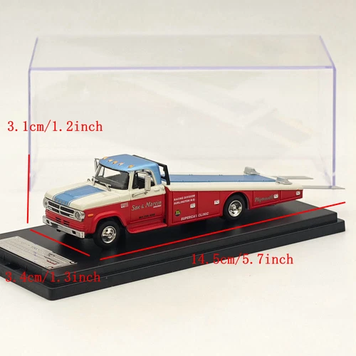 ARMA DA STRADA 1/64 1970 DODGE D300 RAMPA CAMION auto trasportatore modello pressofuso - Foto 8 di 8