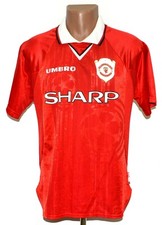 MANCHESTER UNITED 1998/1999 HOME FOOTBALL SHIRT JERSEY UMBRO M