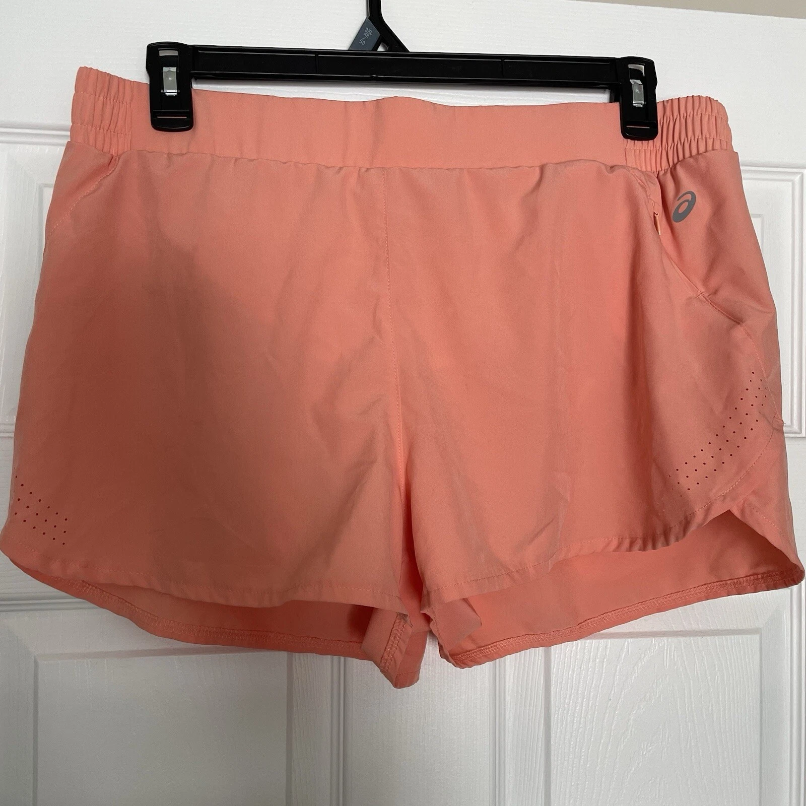 Pantaloncini da corsa Asics foderati arancione pastello taglia XL