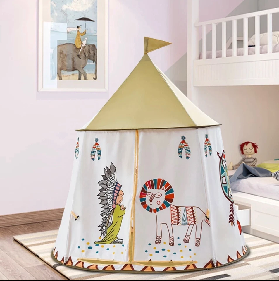 Tienda de juegos portátil para niños/enorme castillo interior y exterior/casa de juegos tipi Foto 2 de 4
