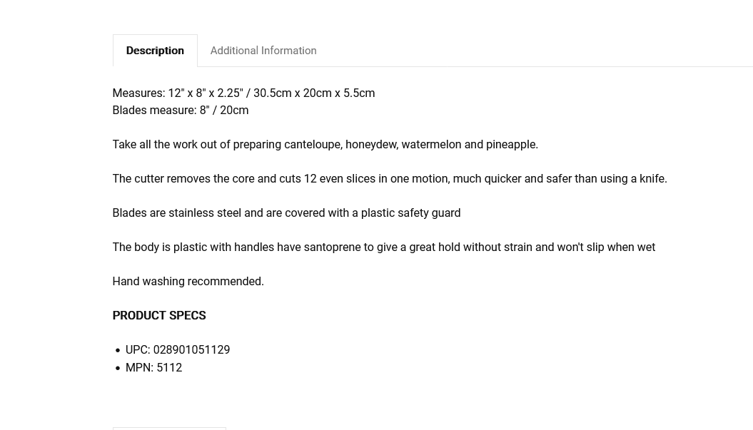 Norpro 5112 Large Stainless Steel Melon Pineapple Cutter Wedger for