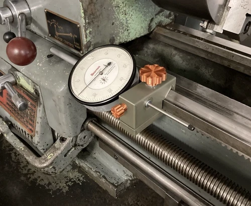 Clausing Colchester Round Head 6525  13x36 Metal Lathe, Dial Indicator Mount.