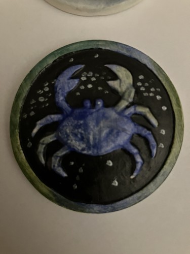 Set of 12 2” Ceramic Zodiac Astrological Disks Signs Circles Tokens Talismans - Picture 4 of 14