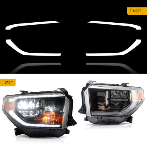 2X Projector LED Headlights Compatible with Toyota Tundra 2014-2021 w/Sequential - Picture 5 of 19